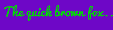 Image with Font Color 02D806 and Background Color 6E07C7